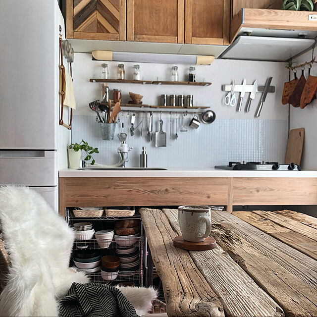 ChiakiのVANCORE-VANCORE モザイクタイルシール 4枚セット キッチン 洗面所 タイルシール 3d 防水 はがせる タイルシート リメイクシート 耐熱 ホワイトの家具・インテリア写真
