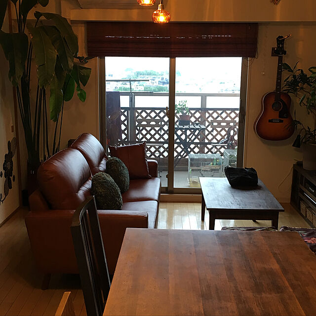 YOUKOのニトリ-3人用本革ソファ(フィルン2 NL革 BR/LBR) の家具・インテリア写真