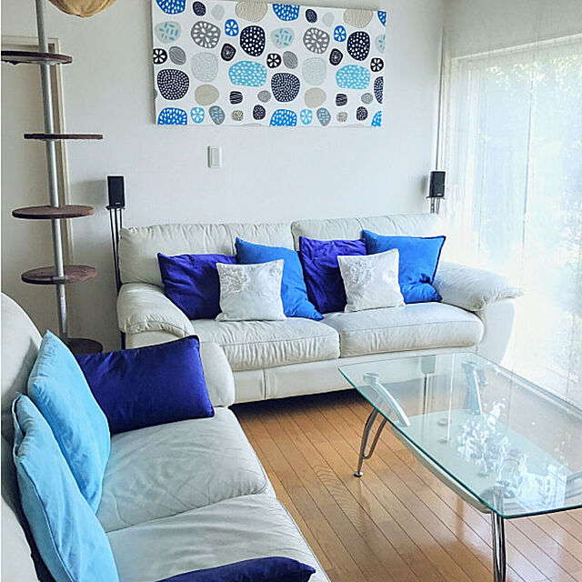 hiyo.pietのイケア-【IKEA Original】GURLI クッションカバー ブルー 50x50 cmの家具・インテリア写真