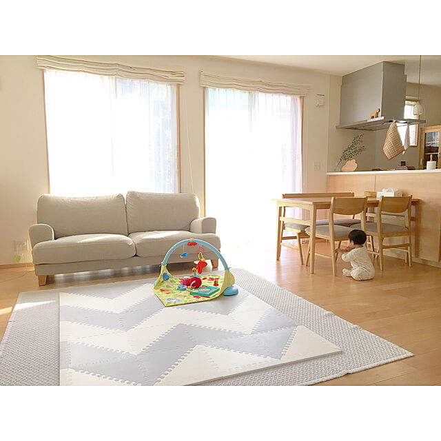 poncha_homeの-キルティングラグマット イブル cloud ☆square マルチカバー 200×200の家具・インテリア写真