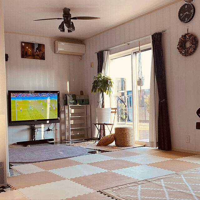 chikaのニトリ-アクセントラグ(Nジーク GY 133R) の家具・インテリア写真