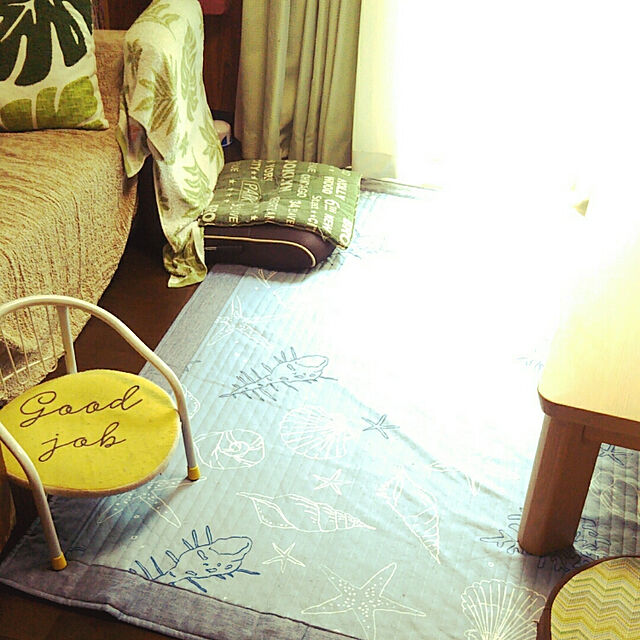 sakura_tukiyo_shのニトリ-クッションカバー(PT モンステラ) の家具・インテリア写真