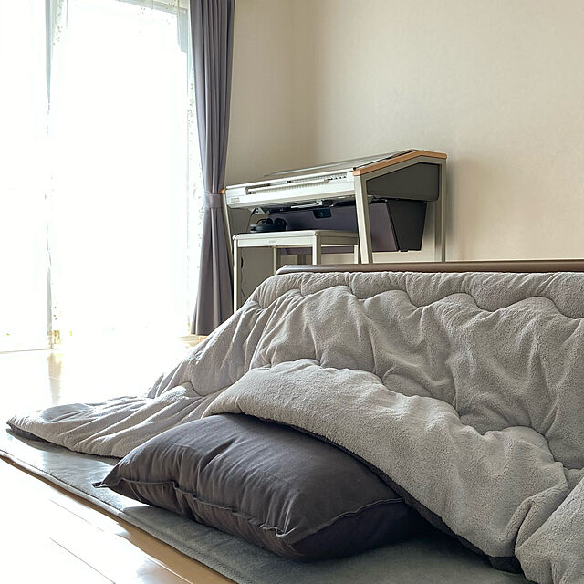 sumikoの無印良品-無印良品 オックス座ぶとんカバー 55X59cm用 チャコールグレー 良品計画の家具・インテリア写真
