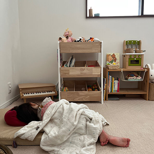 okkoの萩原-綿100％のイブルラグマット デコール 190×190 ベージュの家具・インテリア写真