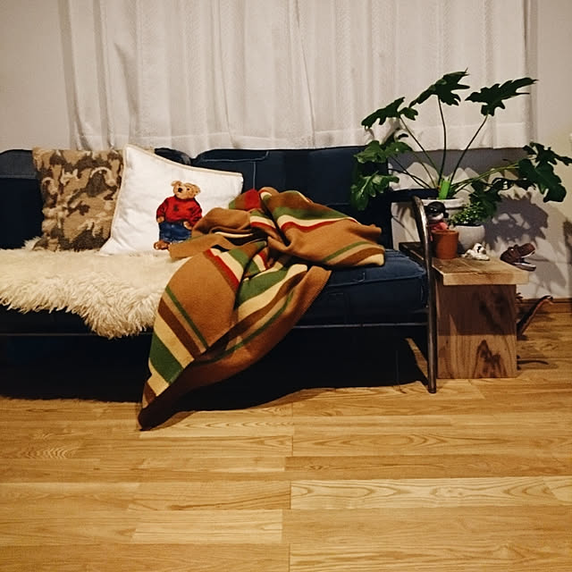 roookのjournal standard Furniture-journal standard Furniture ジャーナルスタンダードファニチャー BORDER BLANKET ボーダー ブランケット 天然ウール ボーダー ひざ掛け 毛布 寝具 国産【送料無料】【あす楽対応】の家具・インテリア写真