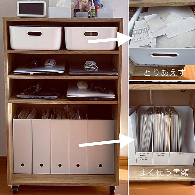 kawauso15のニトリ-簡単組立て カラーボックス Nクリック ディープ ワイド3段(ライトブラウン) ラック 棚 シェルフ の家具・インテリア写真