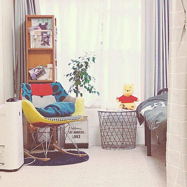 aikoのニトリ-ふわふわやわらかラグ(フィールソフト GY 直径90) の家具・インテリア写真