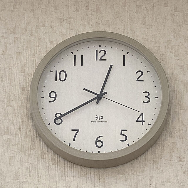 mimimaのニトリ-電波ステップ秒針掛け置き兼用時計 フォーレ(ホワイトウォッシュ) の家具・インテリア写真