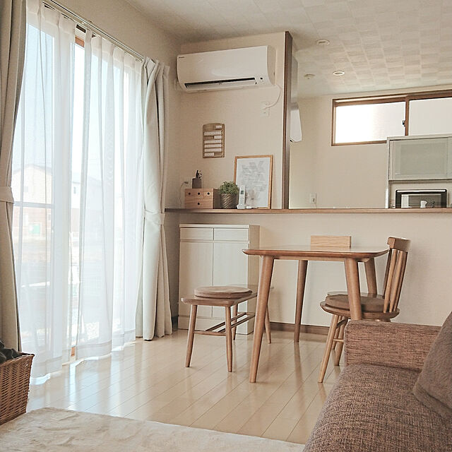 manamamのニトリ-布張り3人用ソファ(NポケットA7 FM-DBR) の家具・インテリア写真