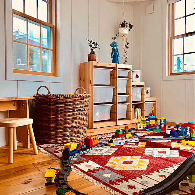 calmhorizonのイケア-IKEA TROFAST イケア トロファスト フレーム, ライトホワイトステインパイン 6段 803.688.34 おもちゃ箱の家具・インテリア写真