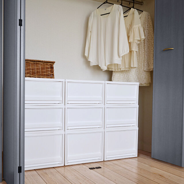 RISUonlineshopのリス-収納 引き出しEDEL エーデル Mサイズ 2段セット ボックス ケース おしゃれ ホワイトの家具・インテリア写真