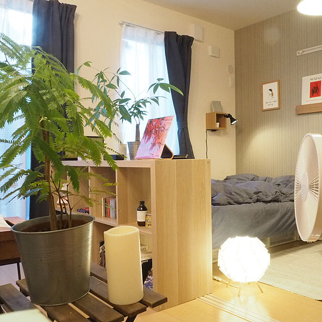 Kazuki___roomの無印良品-無印良品 扇風機 リモコン付 低騒音ファン サーキュレーションタイプ ハイポジション R30M-HRB-W 良品計画の家具・インテリア写真