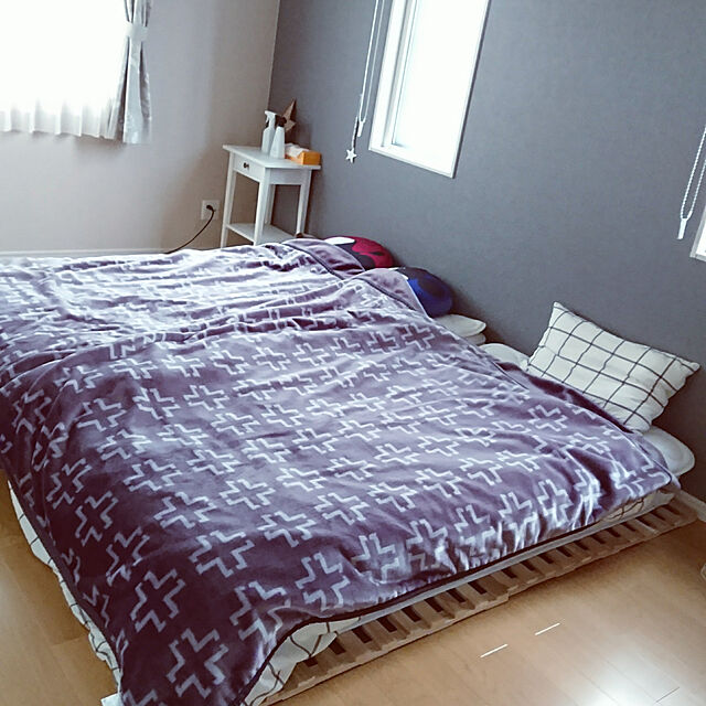 mooemin..のニトリ-2つ折りすのこベッド(S) の家具・インテリア写真