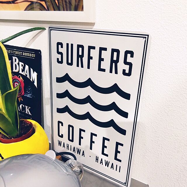 NAOKIのPick The Hawaii-サインボード ハワイアン雑貨 インテリア サーファーズコーヒ ハワイアン サインプレート SURFERS COFFEE 雑貨 看板の家具・インテリア写真
