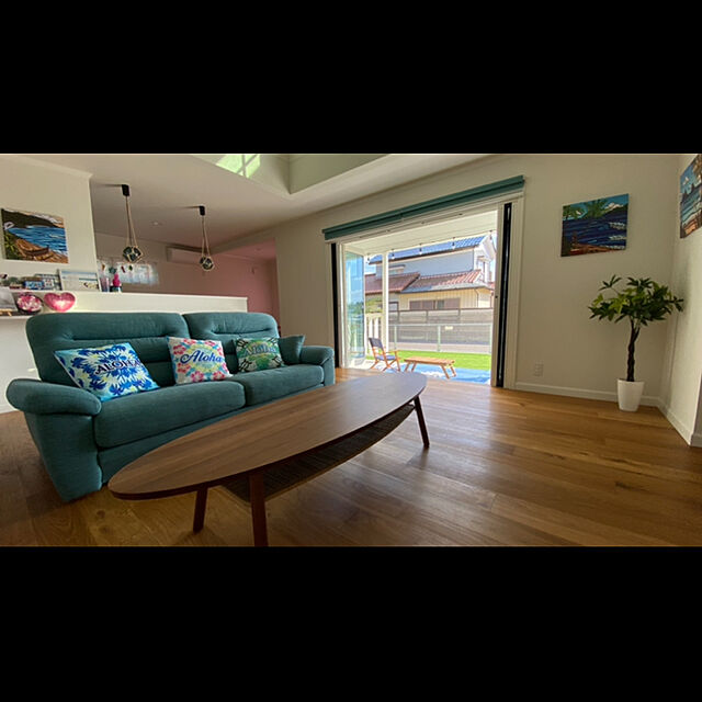 aiの-ハワイビーチポップアートキャンバス壁アート絵画ブルーシーココナッツツリーポスタープリント写真用リビングルームの装飾家の装飾50x50cmx3非フレームの家具・インテリア写真