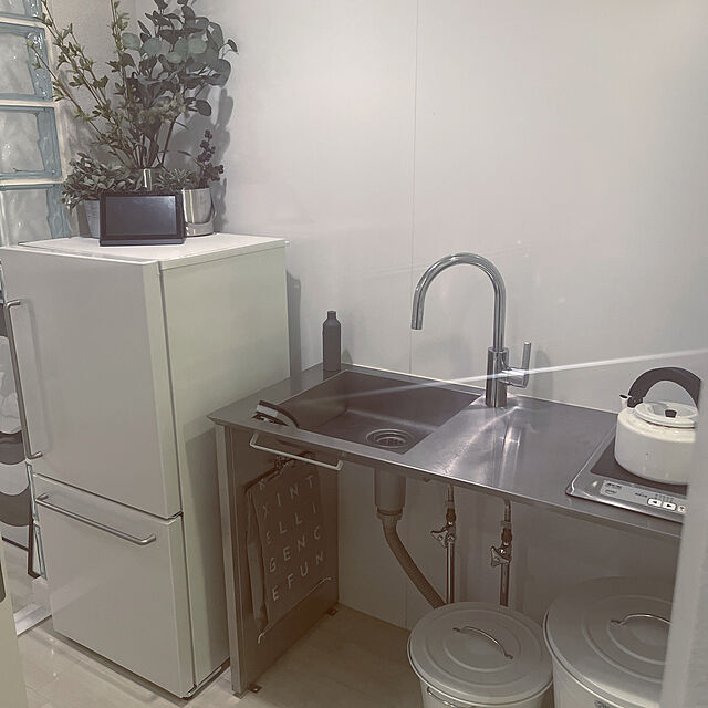 ixumiの無印良品-KKDYWQZEE MUJI 無印良品 冷蔵庫 157L 白 幅52.5×奥行57.1×高さ116cm(ハンドル含まず) MJ‐R16B 44242087の家具・インテリア写真