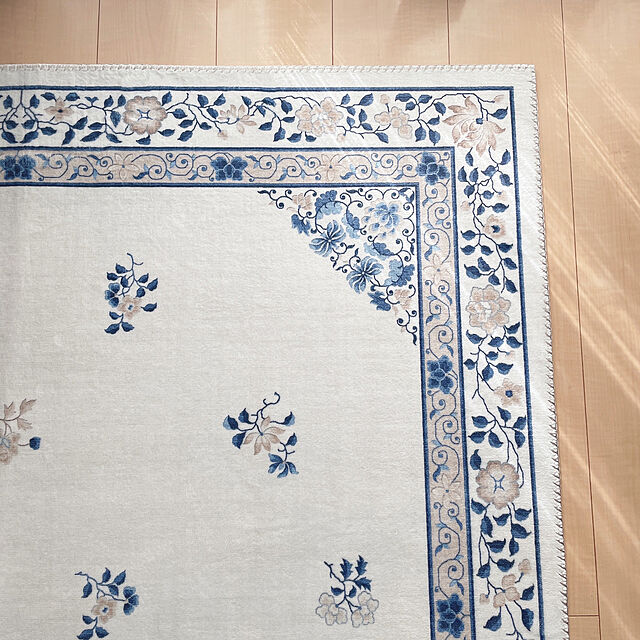 mienaの萩原-ラグマット おしゃれ ラグ 洗える 長方形 絨毯 130×190 年中 北欧 防滑 滑り止め 角型 花柄 ウォッシャブル ホットカーペット 萩原の家具・インテリア写真