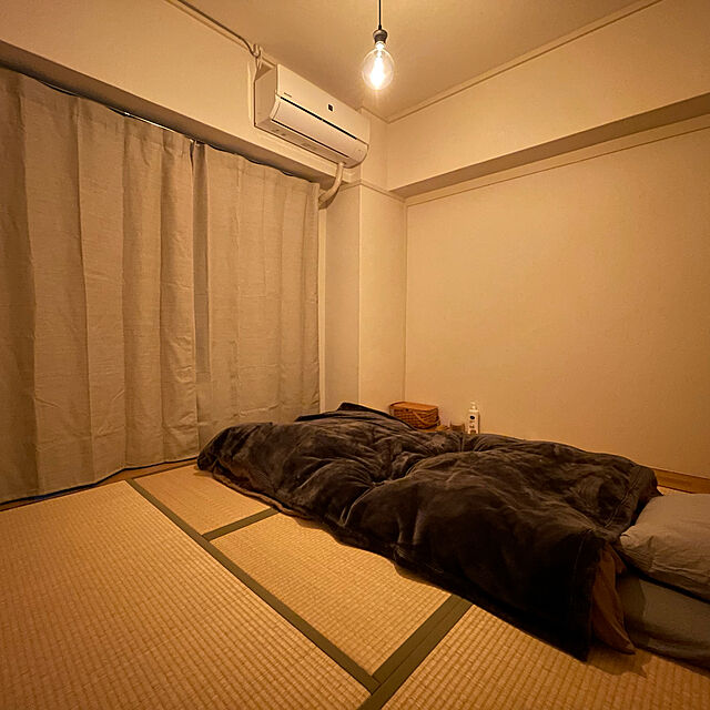 maaaiko15の無印良品-【無印良品 公式】あたたかファイバームレにくい厚手毛布・シングル ライトグレー/ベージュの家具・インテリア写真