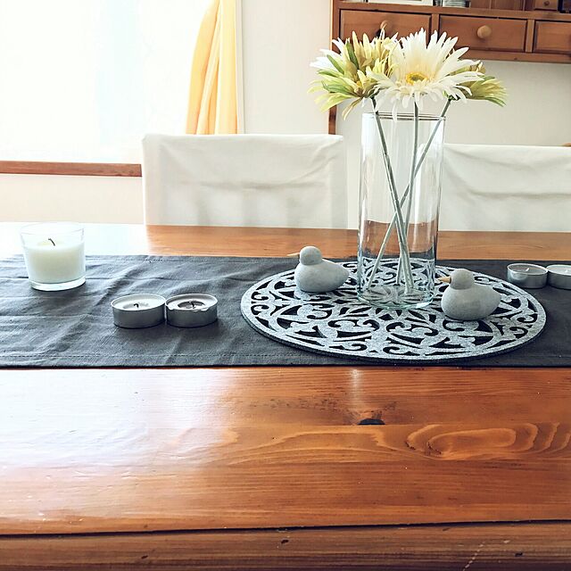 hiyo.pietのイケア-ＩＫＥＡ/イケア　MARKNAD　テーブルランナー　ブラックの家具・インテリア写真