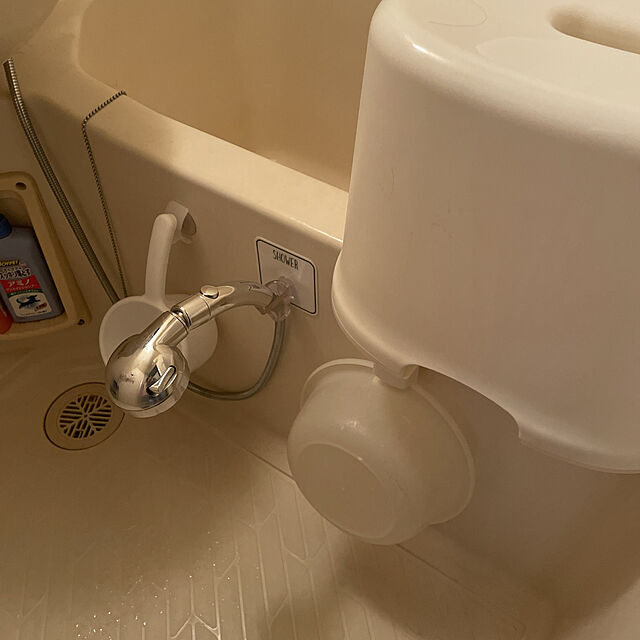 missmoon12のパラデック-オテル マジックシート シャワーヘッドホルダー OTL-95SW ( 収納 洗面台 洗面所バスルーム マジックシートフック シャワーヘッド  )の家具・インテリア写真
