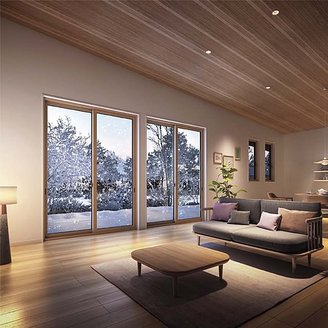 dreamotasukeの-樹脂サッシ LIXIL/TOSTEM ＦＩＸ窓 ＥＷ for Design アングル無 アルゴン  036033 W400×H400mm トリプルガラス ＦＩＸ窓 リフォーム DIYの家具・インテリア写真