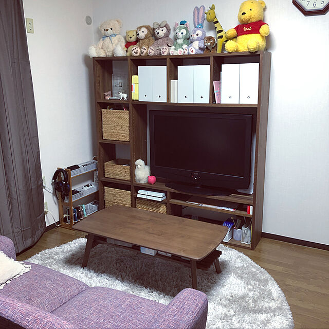 1582dolphinのニトリ-壁面ユニット(TVボード コネクト120-4セット LBR) の家具・インテリア写真