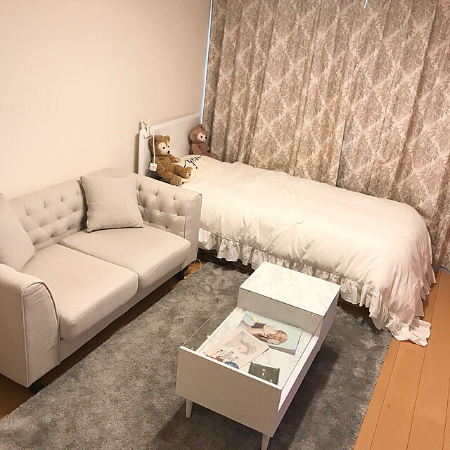 kurumiのニトリ-シングルベッドフレーム(メリッサ3-S H85 WH LEG) の家具・インテリア写真
