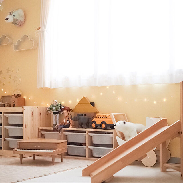 kuuuumiiinのイケア-[IKEA/イケア/通販]TROFAST トロファスト ウォール収納, ライトホワイトステインパイン/ホワイト【北欧デザインの見せるおもちゃ箱。子供部屋に最適なおしゃれ収納ラック】[7](d)(09102315)の家具・インテリア写真
