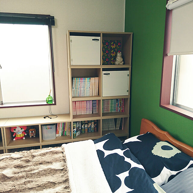 kotsukotsuの無印良品-パルプボードボックス・スリム・４段／ベージュの家具・インテリア写真