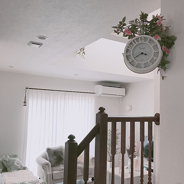 miyu39の-OLD STREET 壁掛け両面時計 ホワイト Lサイズの家具・インテリア写真