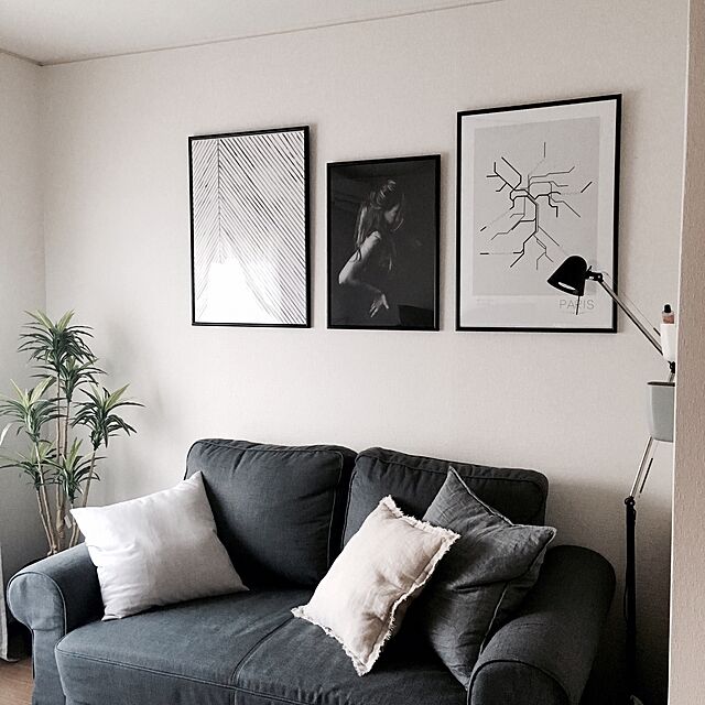 JANEのイケア-IKEA/イケア　UPPBO　フロア/読書 ランプ　ブラックの家具・インテリア写真