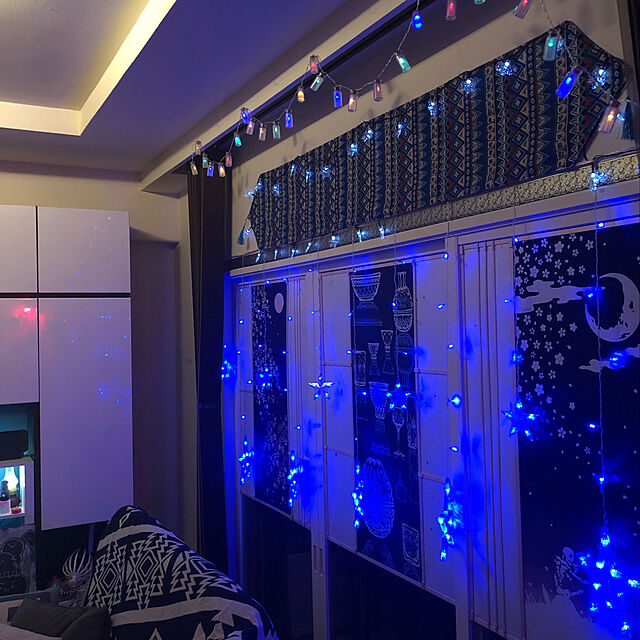 Satoshiの-Valuetom 星型 led イルミネーションライト 138球 2.5M 12個星 屋外 防水 ガーデンパーティー クリスマスツリー 飾りライトの家具・インテリア写真