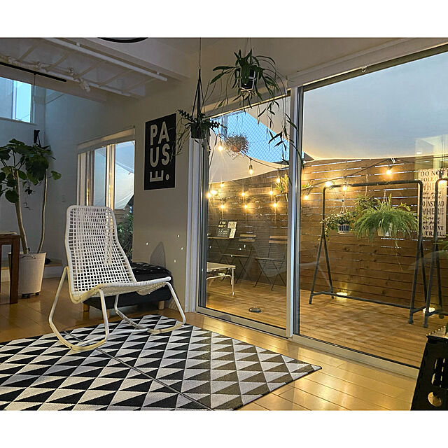 kobami_styleのイケア-【NEW】IKEAイケアGUBB&#214;N グボーンロッキングチェア 室内/屋外用, ホワイト 804.792.62の家具・インテリア写真