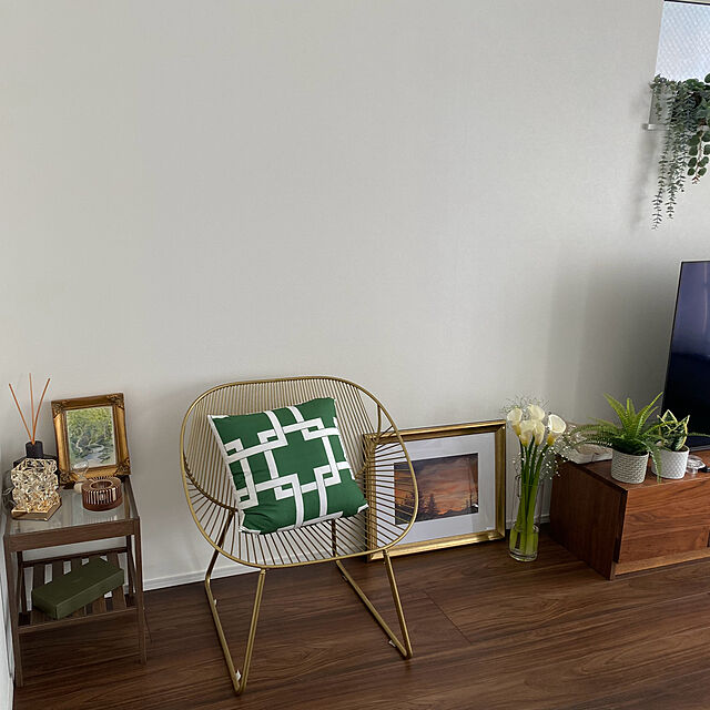 ayashigeの-グリーンコレクション クッションカバー 45cm 送料無料 リゾート フレンチ アメリカン カントリー アジアン ホワイト ギフト 緑色 おしゃれ かわいい 南国 デザイン ファブリックの家具・インテリア写真