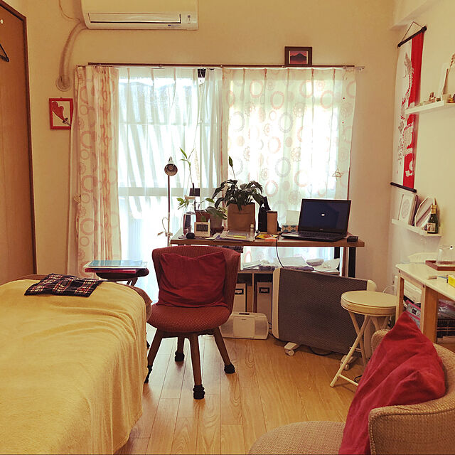 Fuyukohのニトリ-既製カーテン(マシェリ ローズ 100X140X2) の家具・インテリア写真