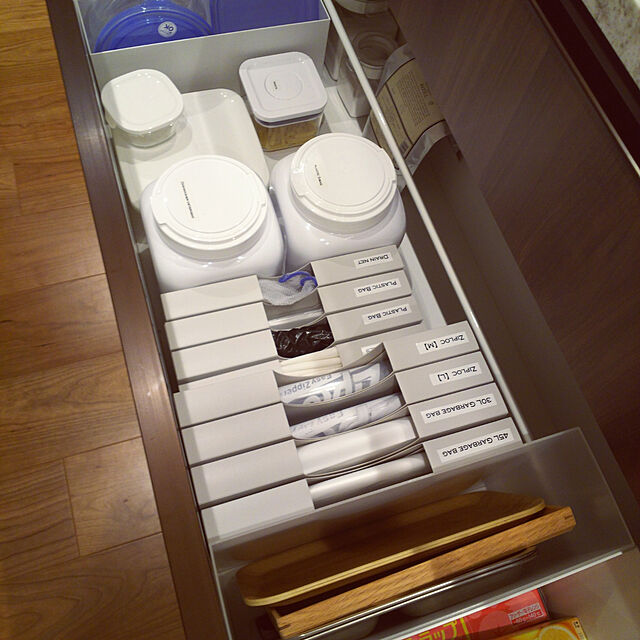 Momokaの-キッチン消耗品用ケース(グレー)の家具・インテリア写真