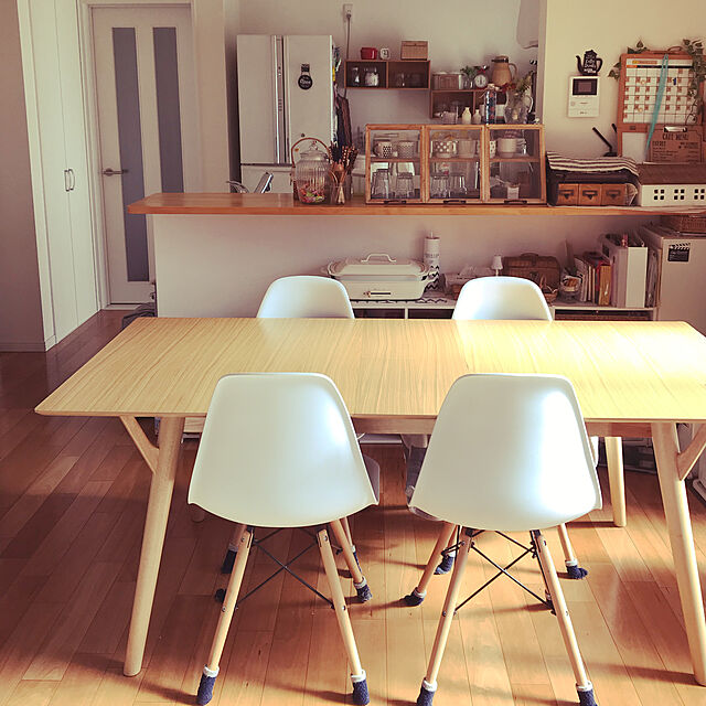 yu.ha.73のニトリ-伸張式ダイニングテーブル(フィルン 伸長150 LBR) の家具・インテリア写真