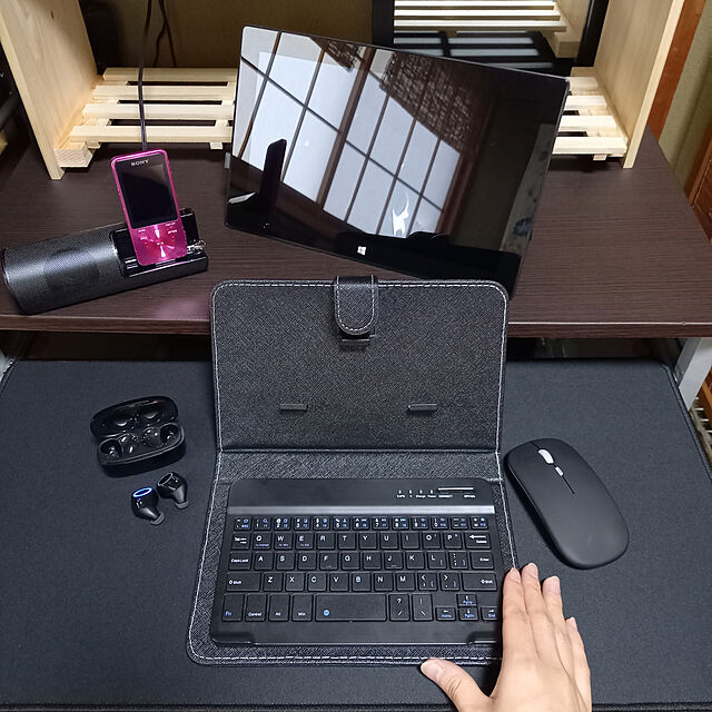 Yaya_Waterdropの-マウスパッド 大判 大型 黒 ゲーミング 300×600 デスクマットの家具・インテリア写真