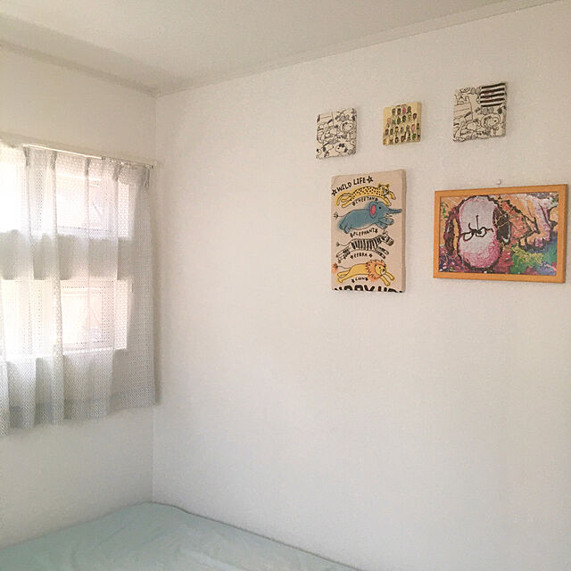 kana_homestyleのニトリ-レースカーテン(エスパス ターコイズブルー 100X138X2) の家具・インテリア写真