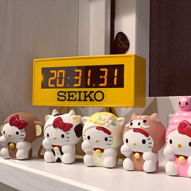 imoswimのセイコークロック-セイコークロック(Seiko Clock) 目覚まし時計 置き時計 デジタル ミニタイマークロック 黄色 93×104×45mm SQ815Yの家具・インテリア写真