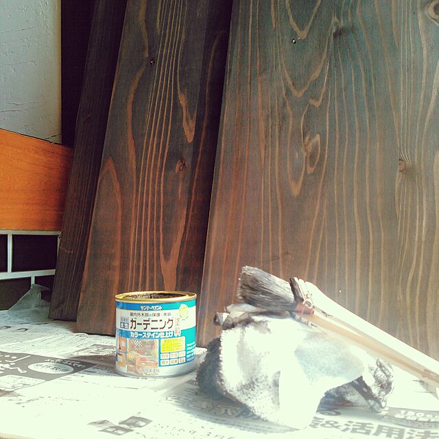 amelliaのサンデーペイント-サンデーペイント 水性ガーデニング塗料カラーステイン ブラック 1/5L(約200ml)の家具・インテリア写真