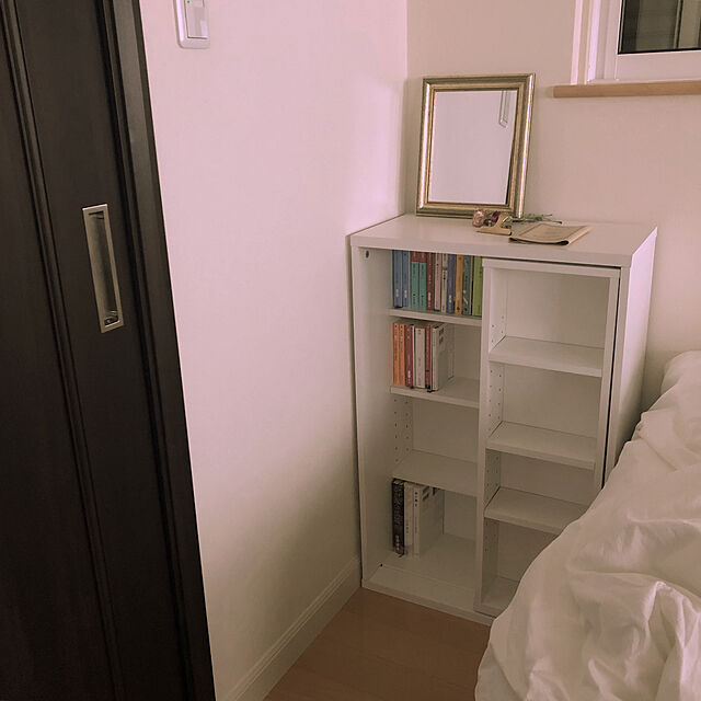 risaburoのニトリ-スライド本棚(モッサ 55 WH) の家具・インテリア写真
