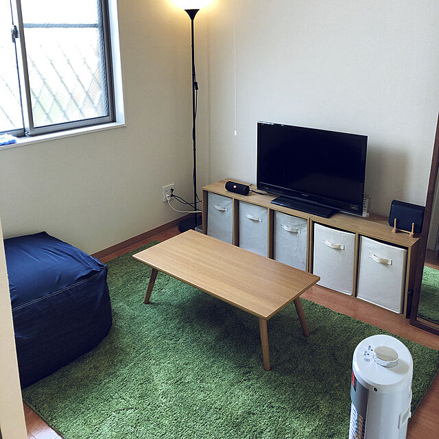 KTのニトリ-アクセントラグ(SシャギーGR 140X200) の家具・インテリア写真