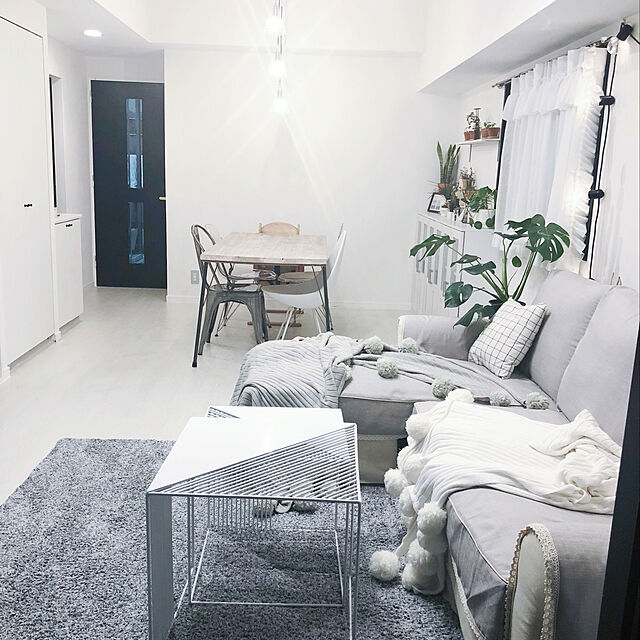 Miahのニトリ-布張りカウチソファ(カーシーKD LGYクッションツキ) の家具・インテリア写真