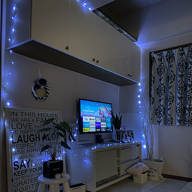 kaoのイケア-IKEA イケア VISSVASS ヴィスヴァス LEDライトチェーン 全40球, 室内用, 電池式 シルバーカラー クリスマス 電飾 サイズ全長: 4.9 mの家具・インテリア写真