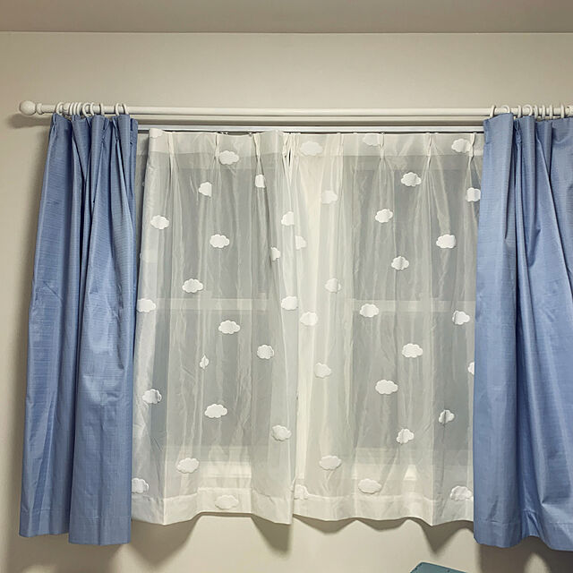 rinachio29のニトリ-遮光1級・遮熱・遮音カーテン(フェズリ ブルー 100X130X2) の家具・インテリア写真