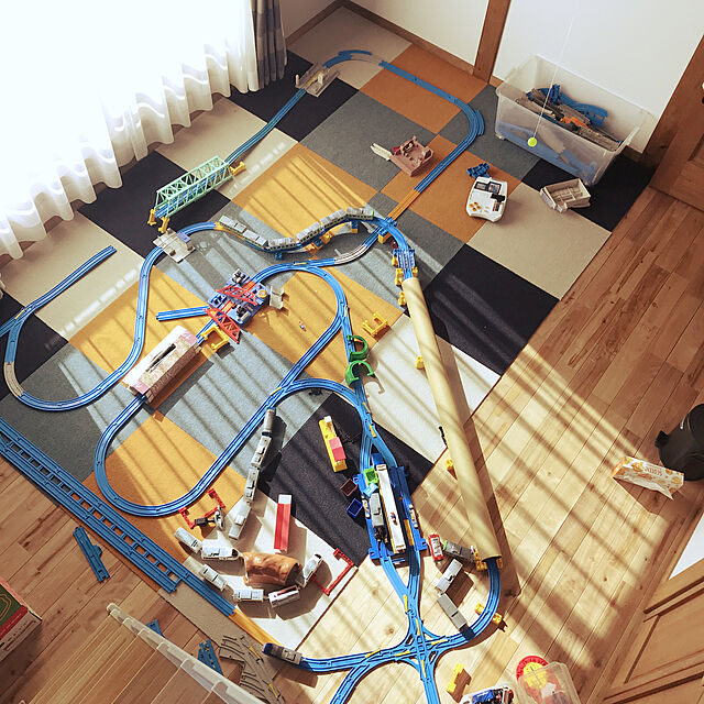 okadajapanのニトリ-【10枚以上で販売】タイルカーペット(ハーゲン BL 50X50) の家具・インテリア写真