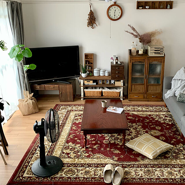 aya_aya1128の-ラグ 絨毯 3畳 大用 ウィルトン織　ラグ カーペット ラグマット 200x250  グリーン レッド　ペルシャ柄の家具・インテリア写真