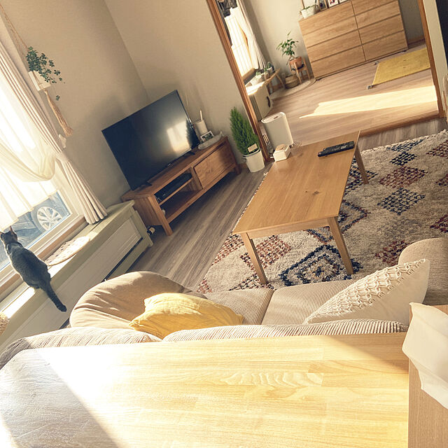 miwaの-サヤンサヤン 手織り ギャベ ギャッベ 玄関マット 室内 SW01 60x90 イエロー ウールの家具・インテリア写真