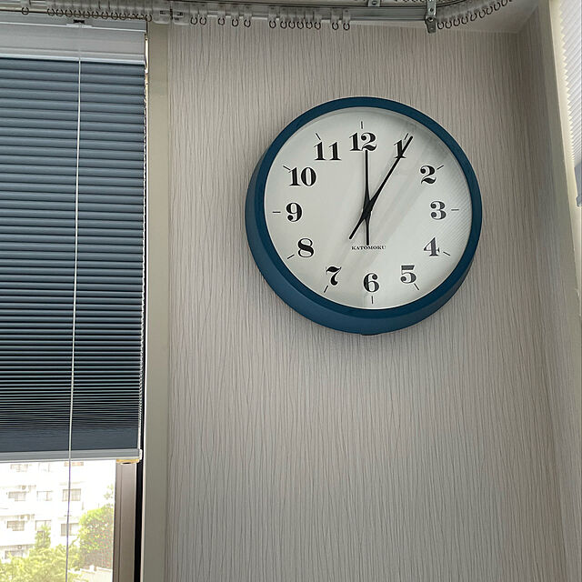 Rainyの加藤木工-KATOMOKU muku clock 12 ブルー 電波時計 連続秒針ムーブメント km-97 φ306mmの家具・インテリア写真